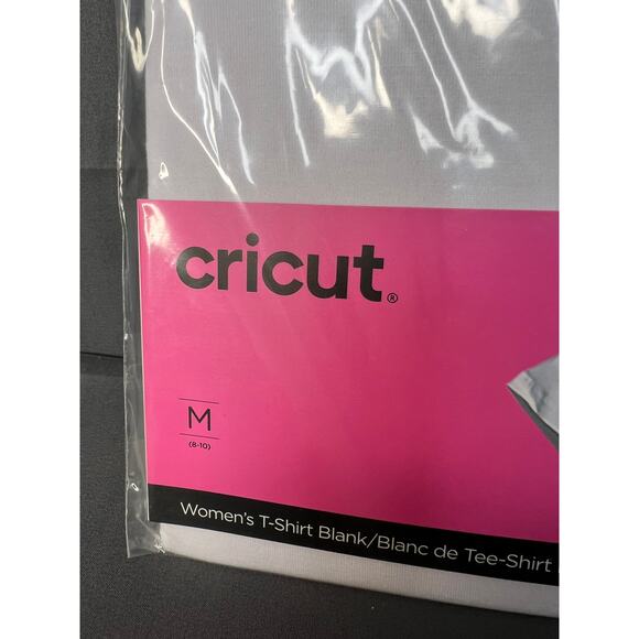Cricut Womens Size Med White Vneck Tshirt NWT - Picture 3 of 5